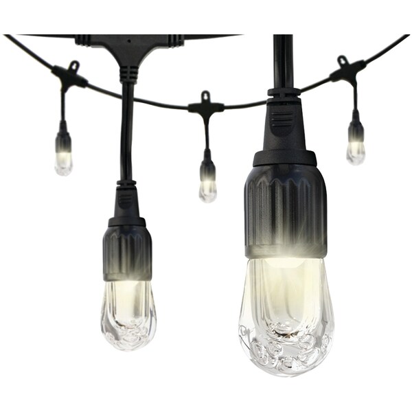 Enbrighten Classic 6-Acrylic Bulb 12 ft. LED Café Lights 31660